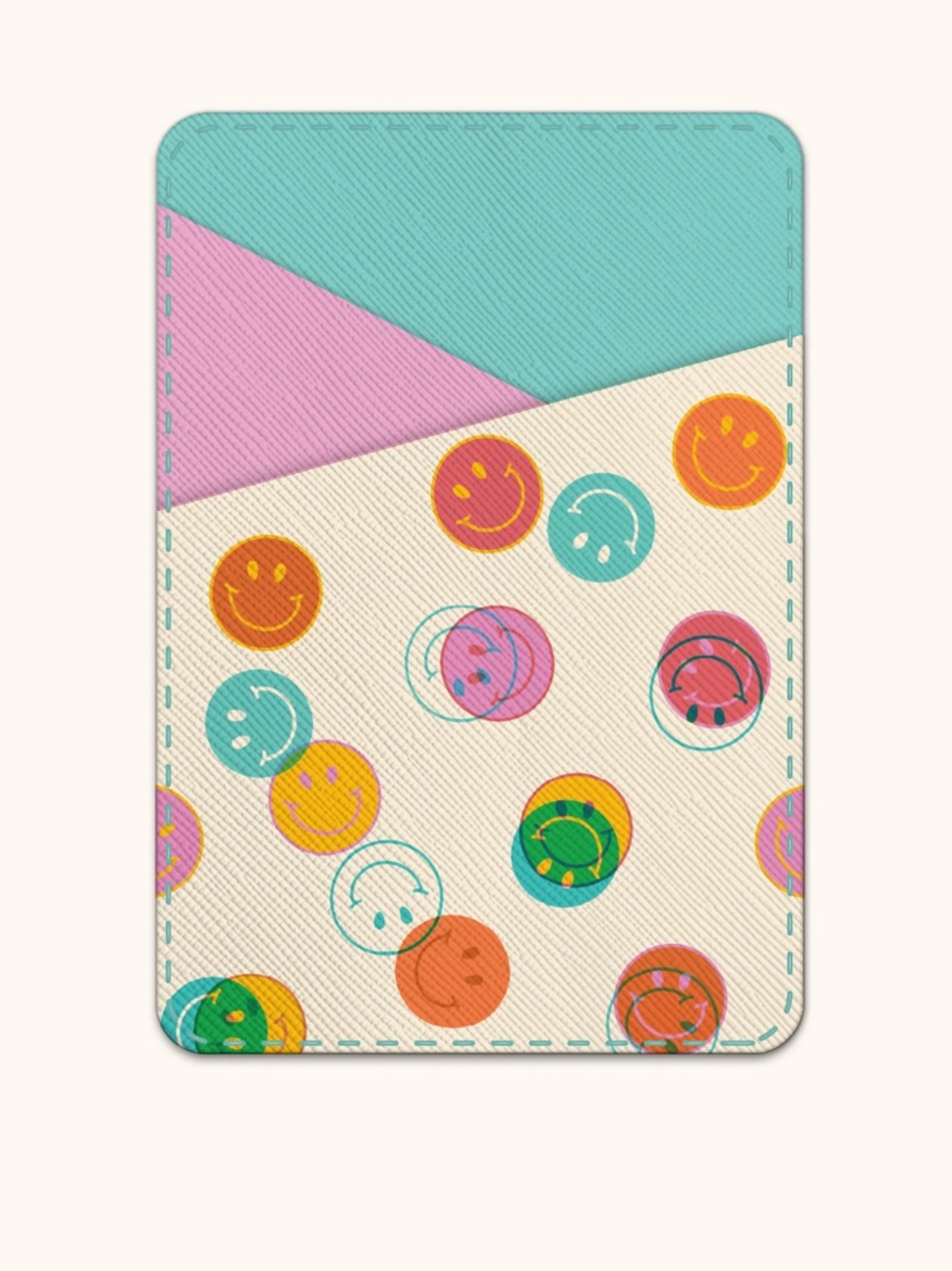 Studio Oh! Smiley Dot Phone Wallet – Teal, Pink & Cream